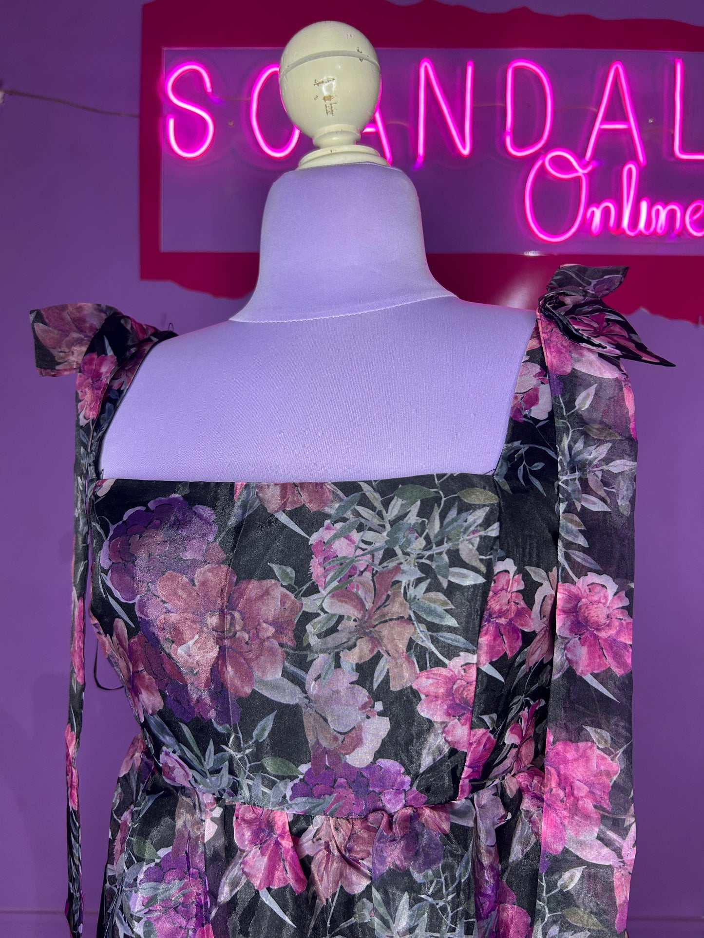 BLACK FLOWER DRESS