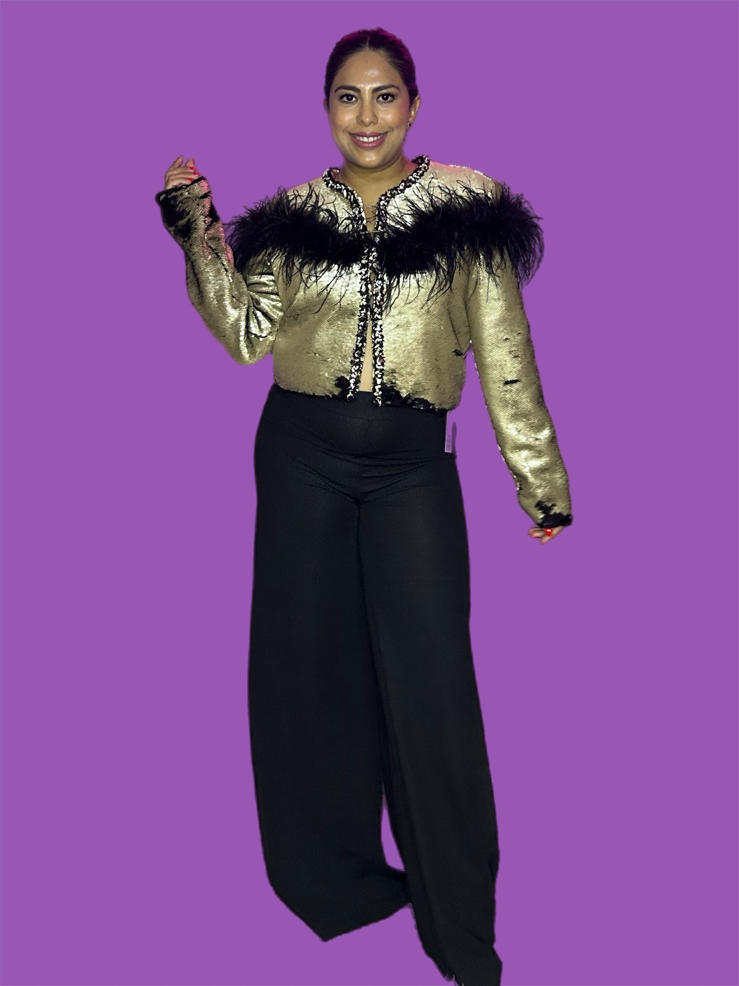 BLACK SHINNY PANTS