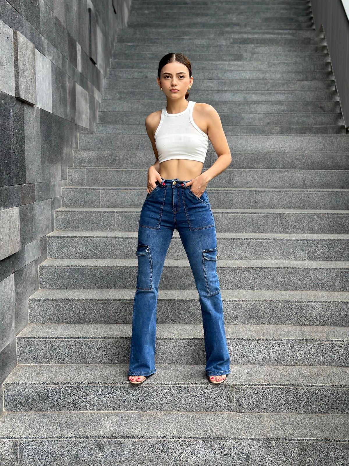 CARGO FLARE COLOMBIAN JEANS 🇨🇴