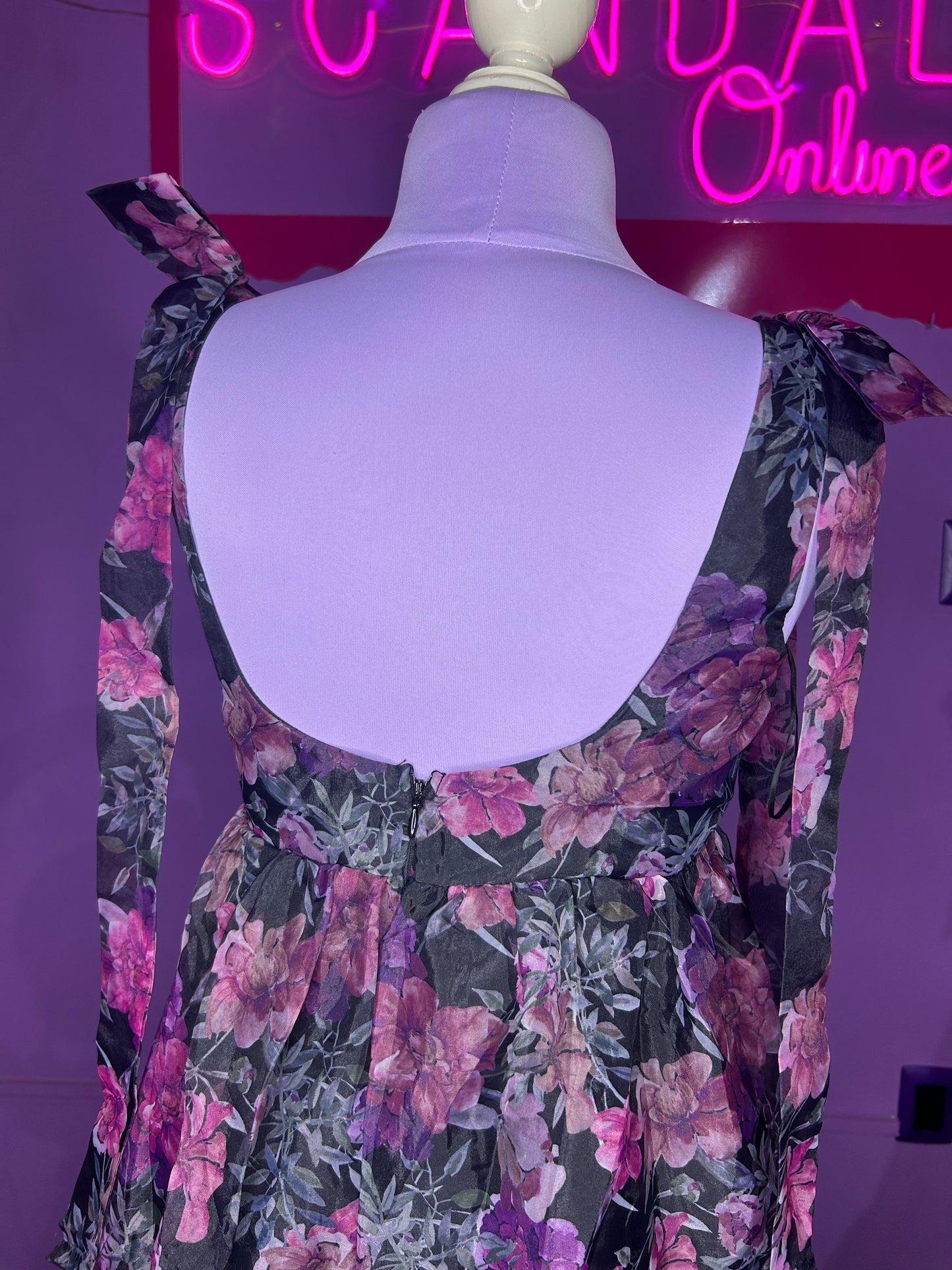 BLACK FLOWER DRESS