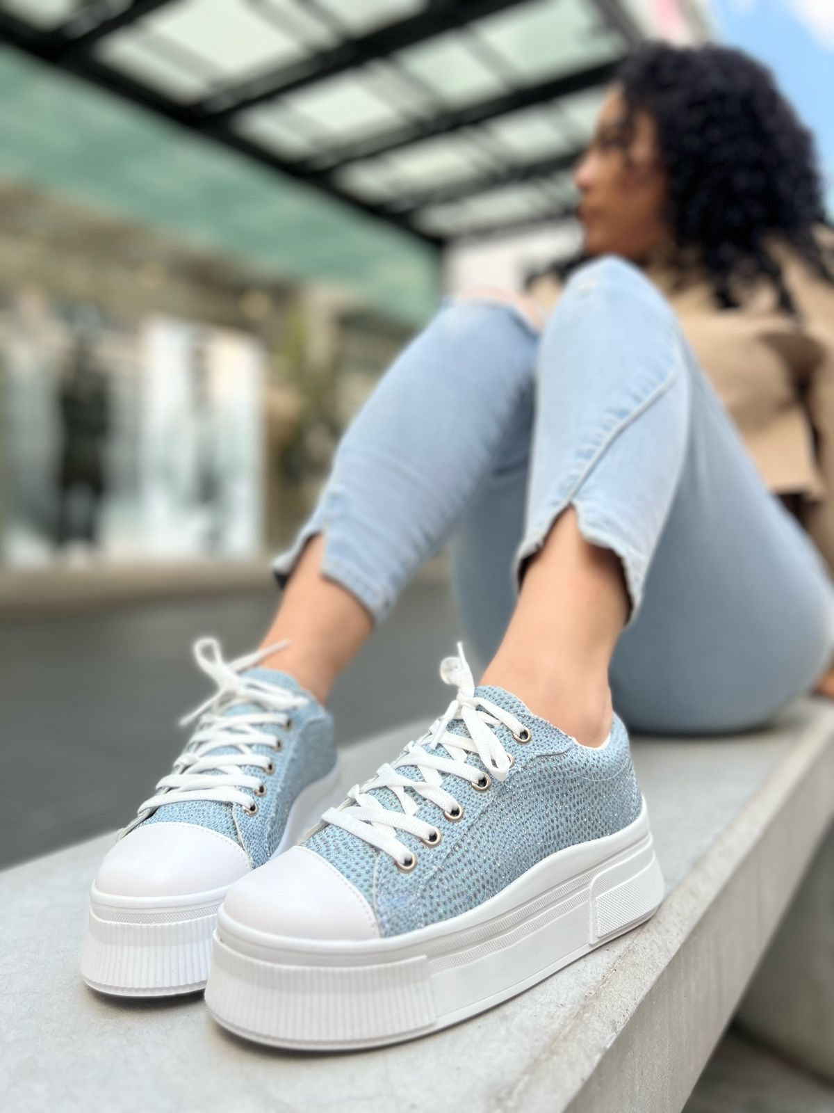 SPARKLING DENIM SNEAKERS