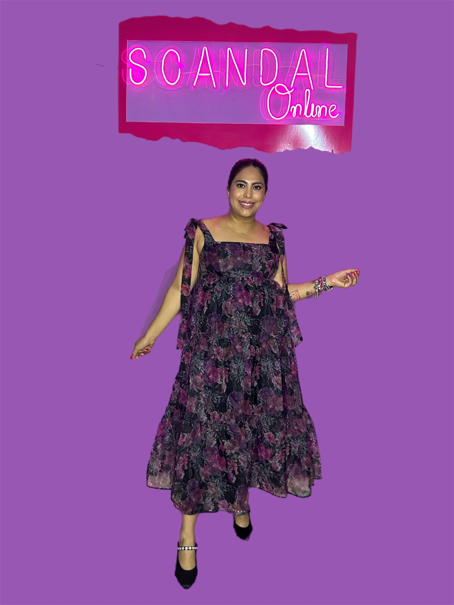 BLACK FLOWER DRESS