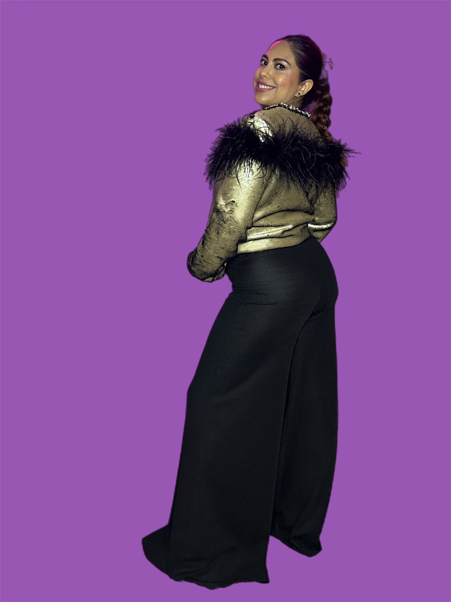 BLACK SHINNY PANTS