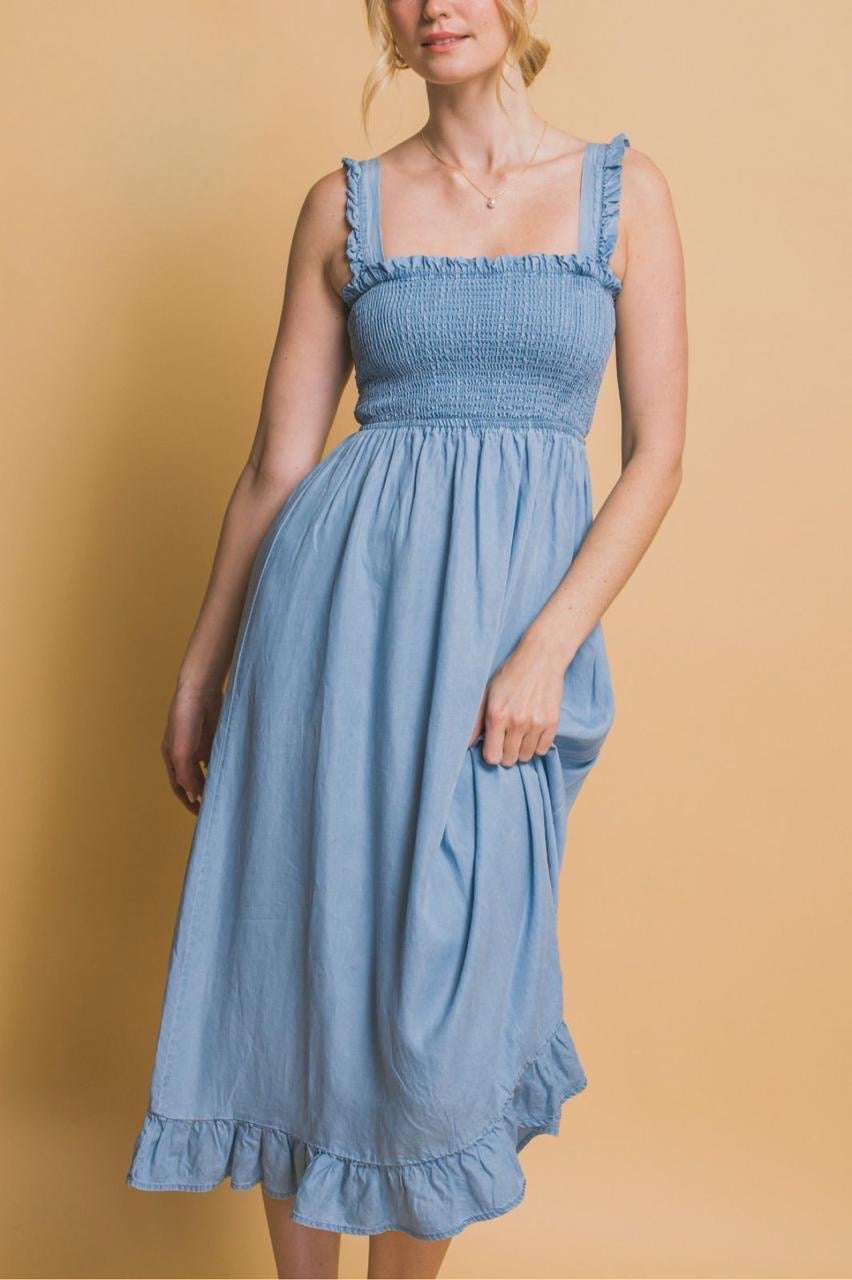 DENIM TENCEL SUMMER DRESS