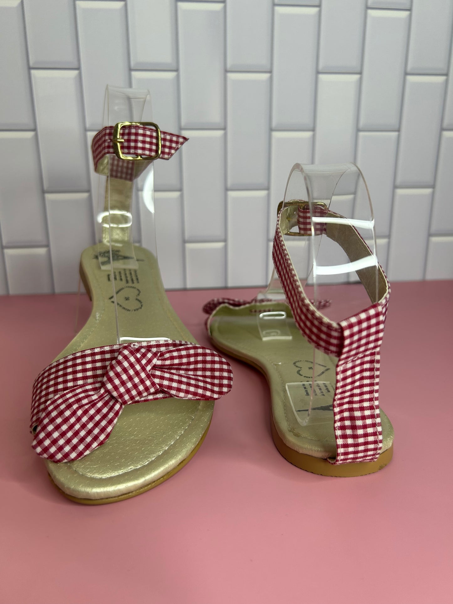 VICHY BOW SANDALS