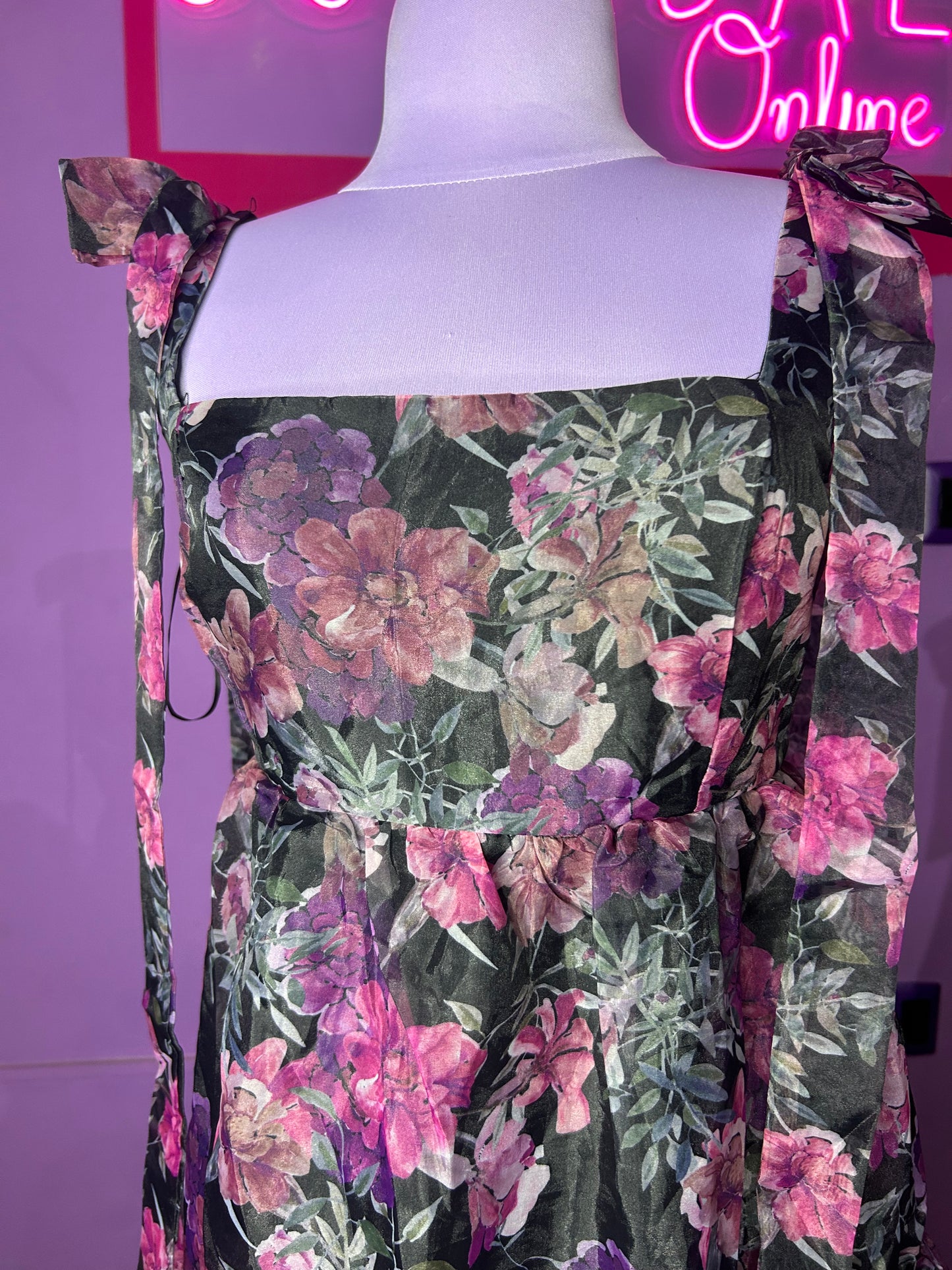 BLACK FLOWER DRESS
