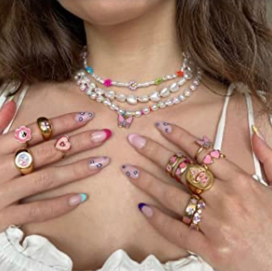Y2K COLORFUL RINGS