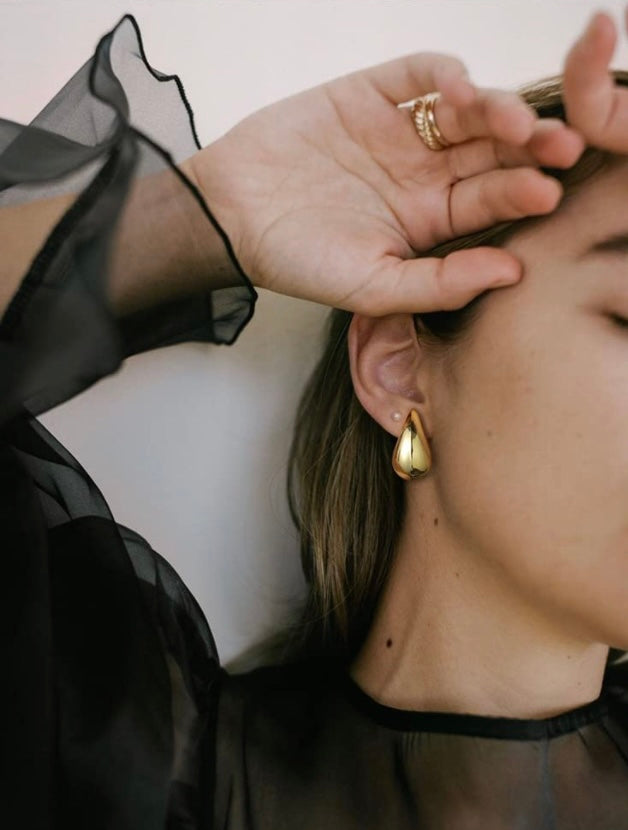 CHUNKY TEARDROP EARRINGS