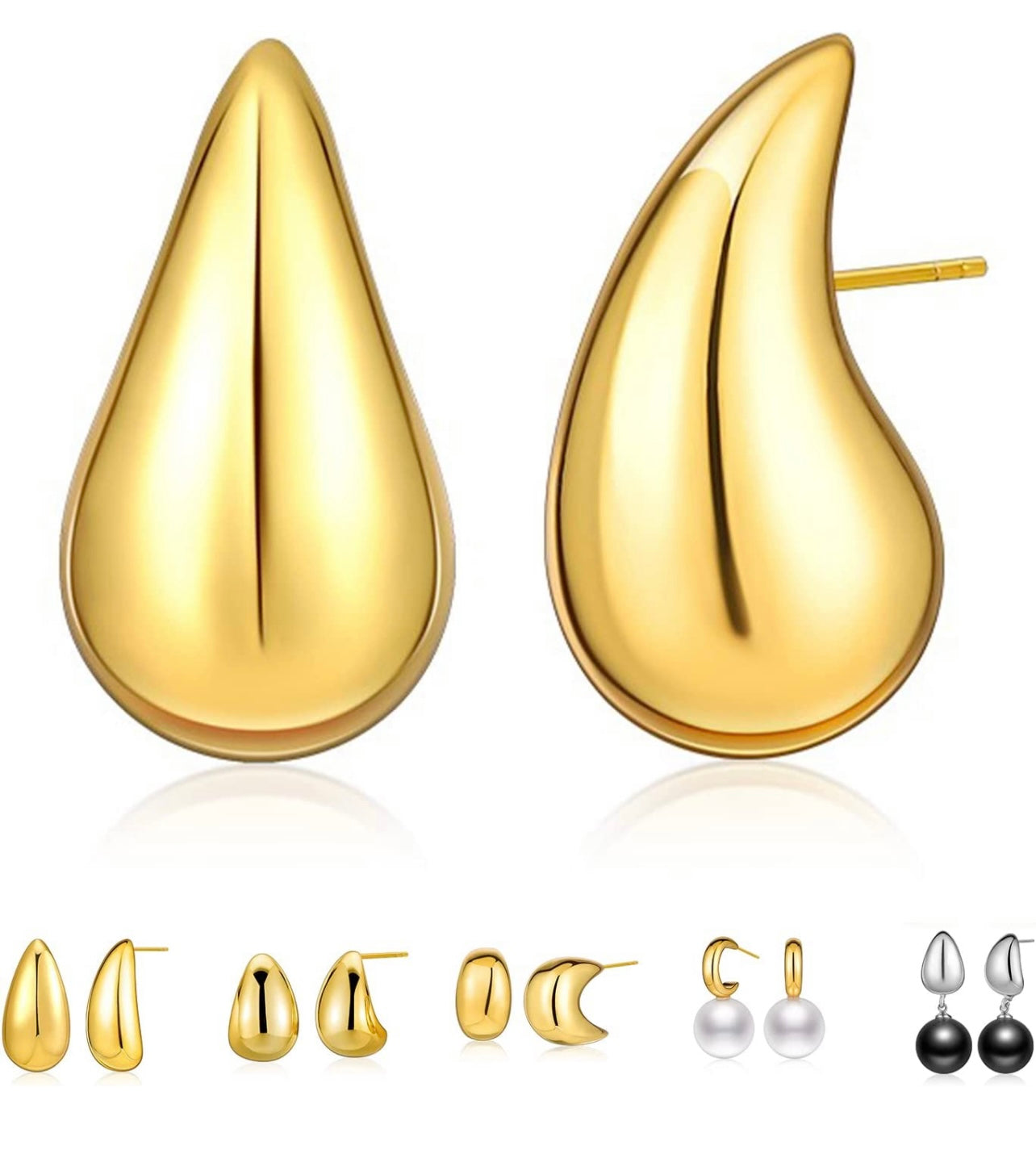 CHUNKY TEARDROP EARRINGS