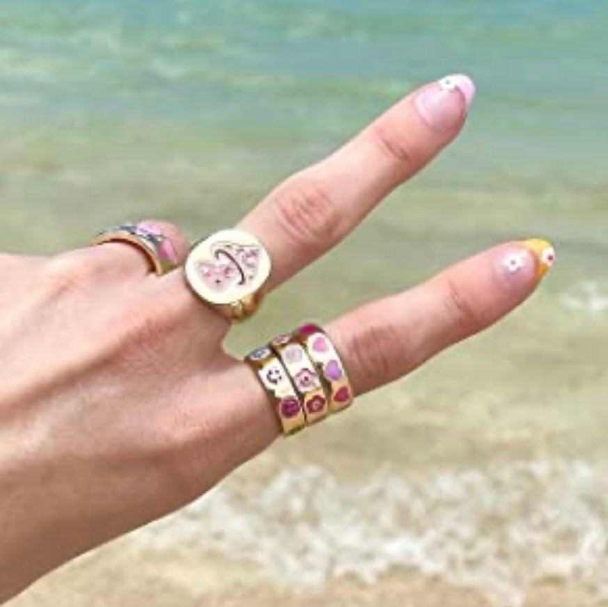 Y2K COLORFUL RINGS