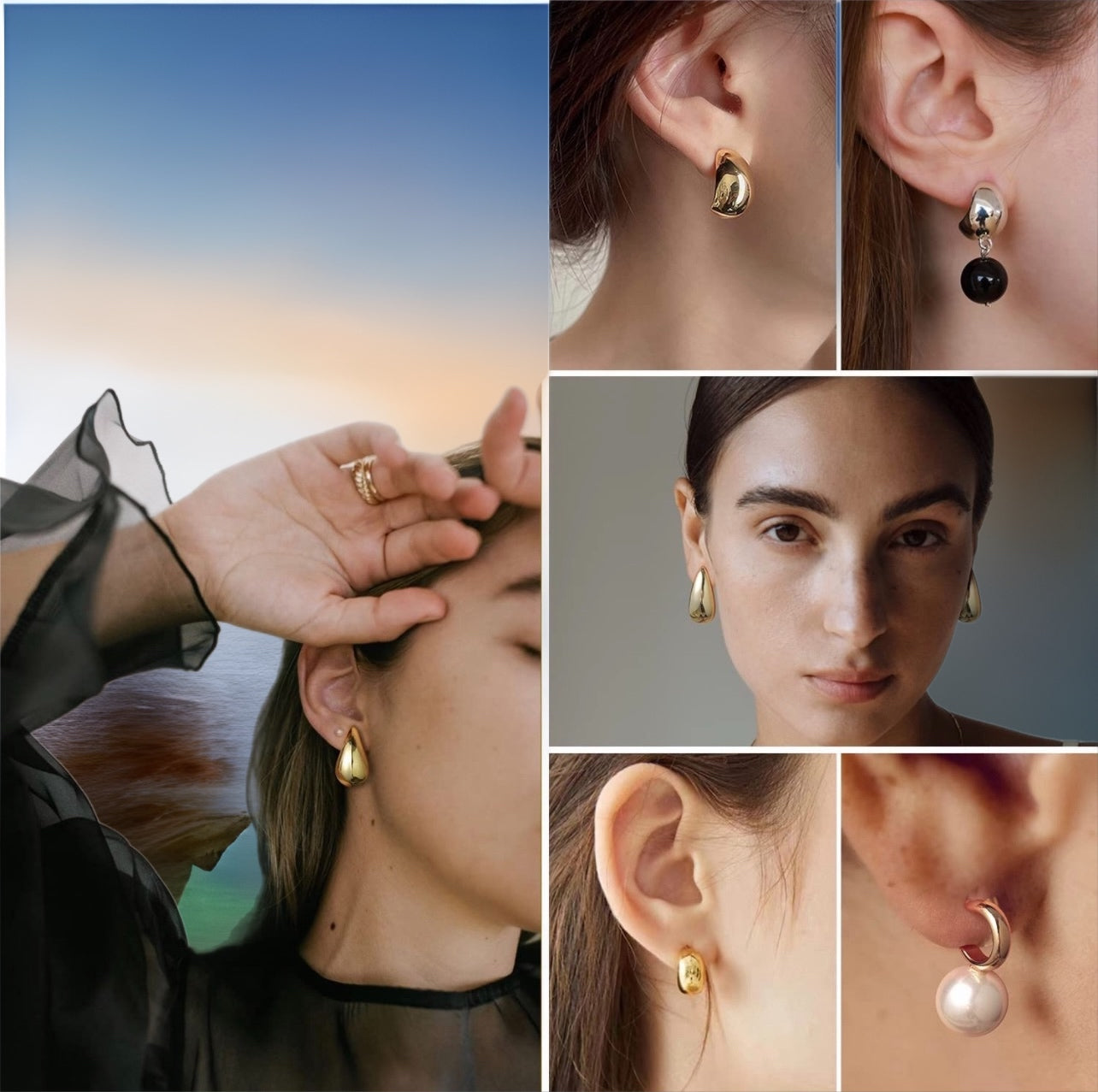 CHUNKY TEARDROP EARRINGS
