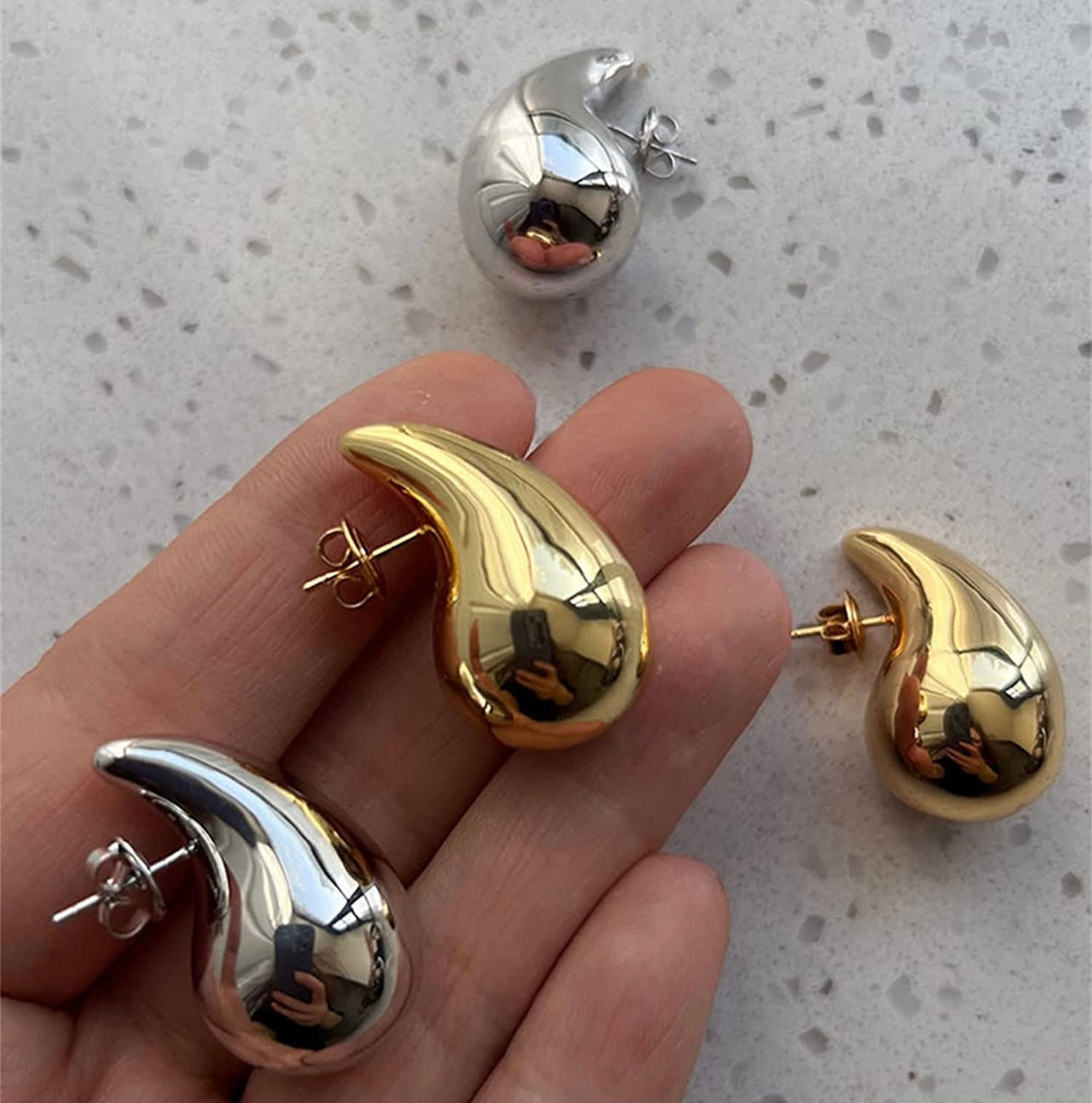 CHUNKY TEARDROP EARRINGS