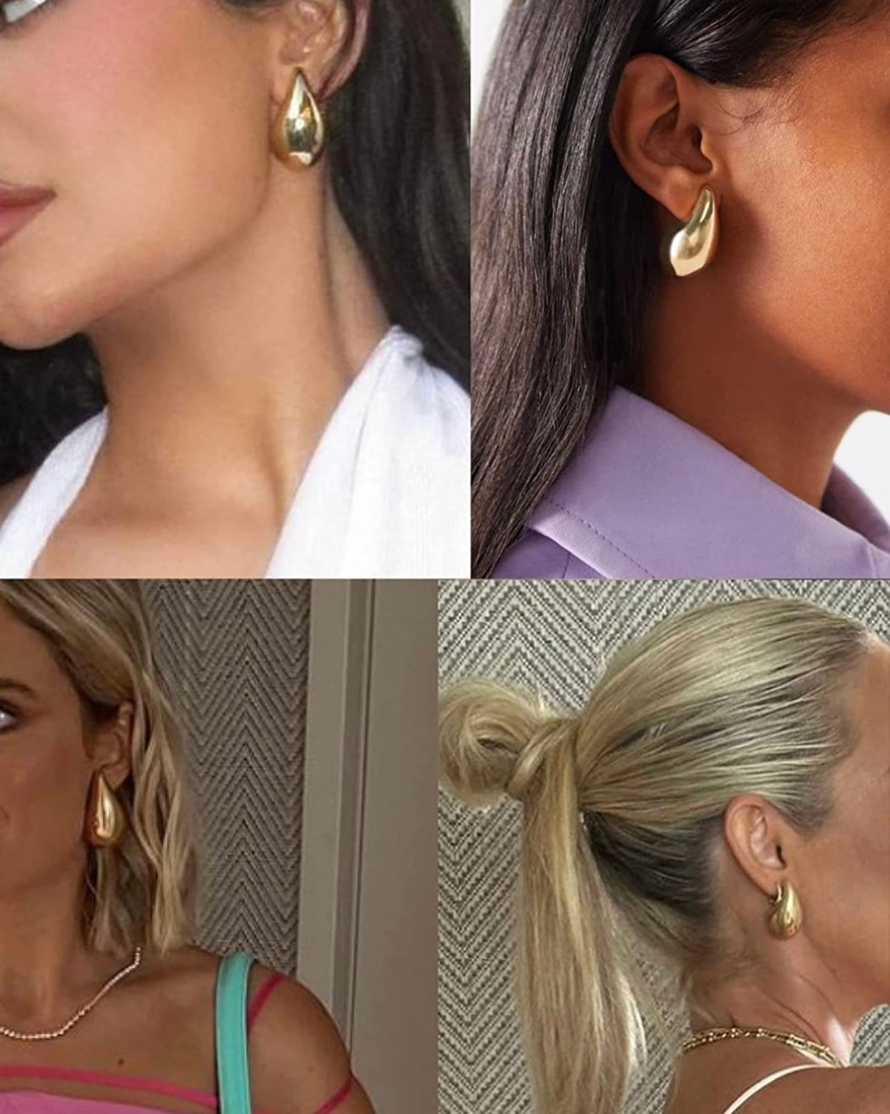 CHUNKY TEARDROP EARRINGS