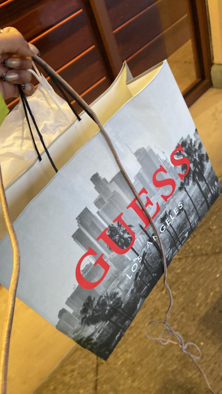 Bolsa GUESS NUDE/WHITE