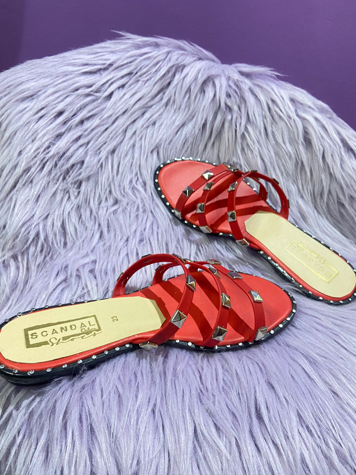RED SANDALS