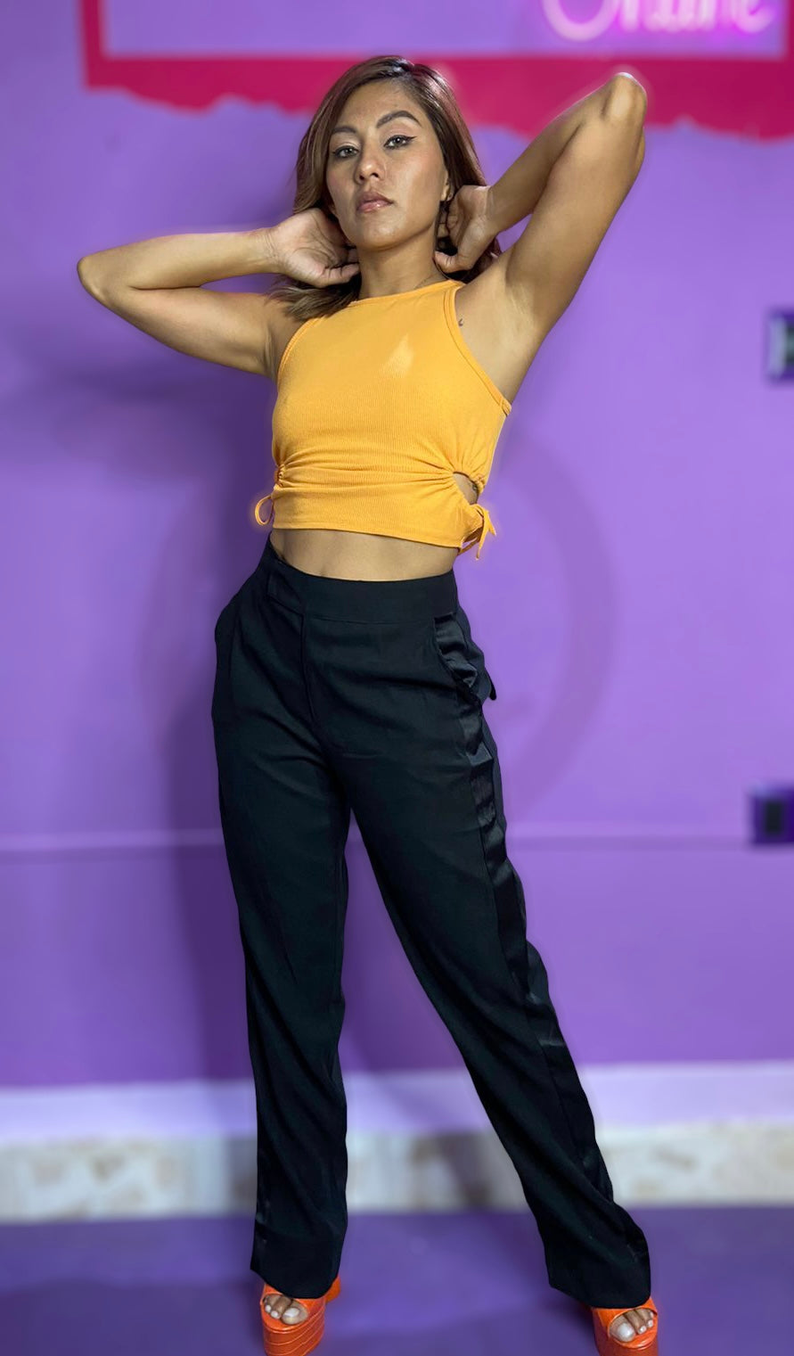 PANTALÓN NEGRO RECTO FIT