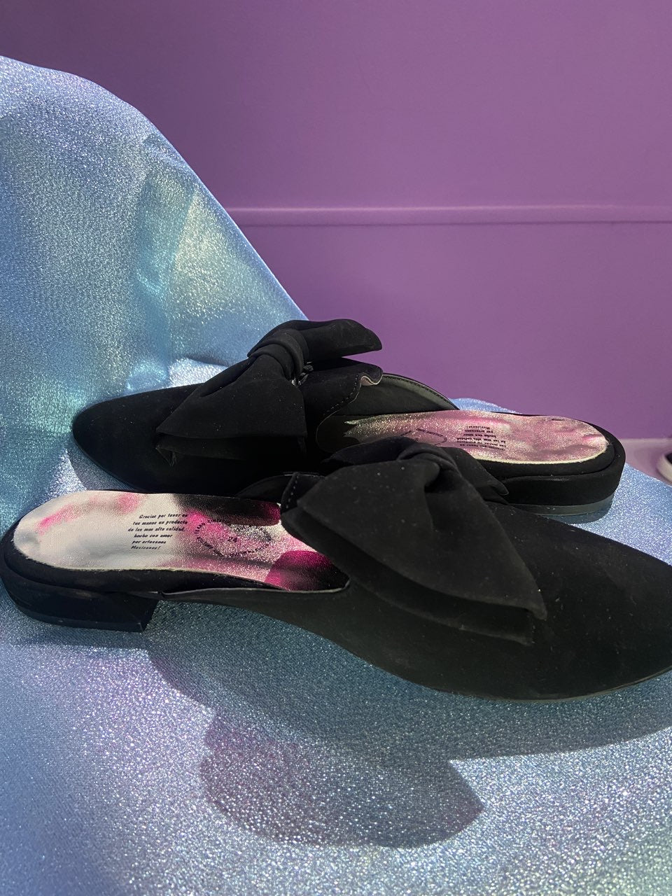 BLACK BOW MULES 🎀🖤