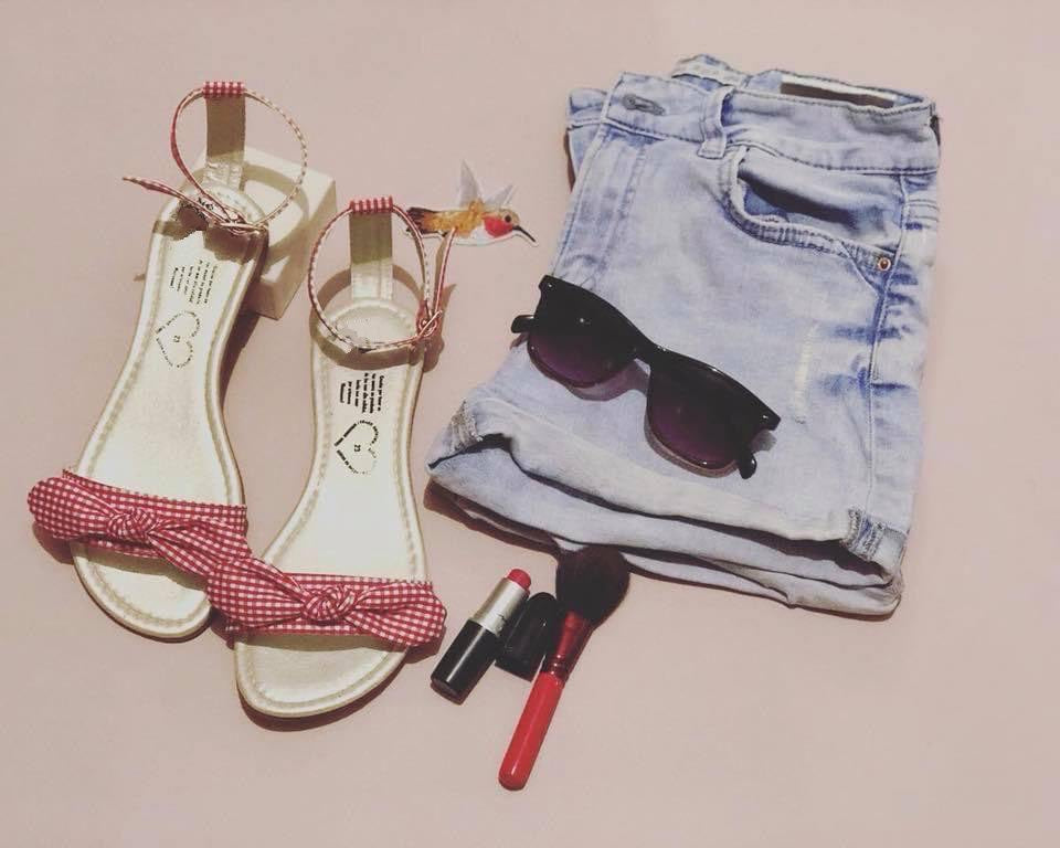 VICHY BOW SANDALS