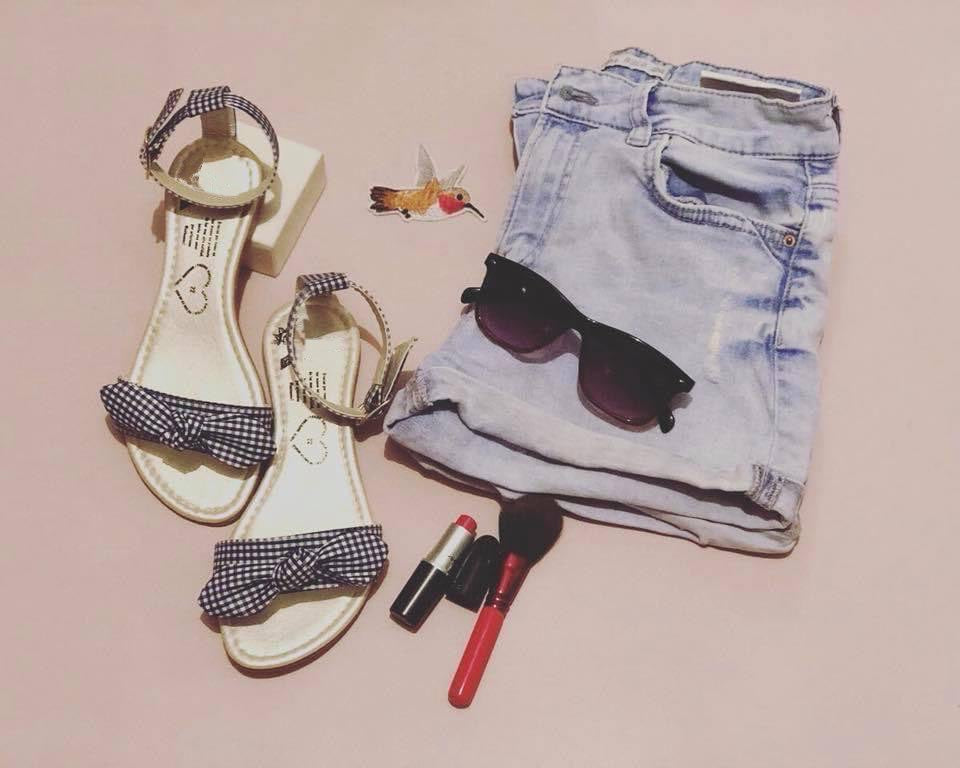 VICHY BOW SANDALS