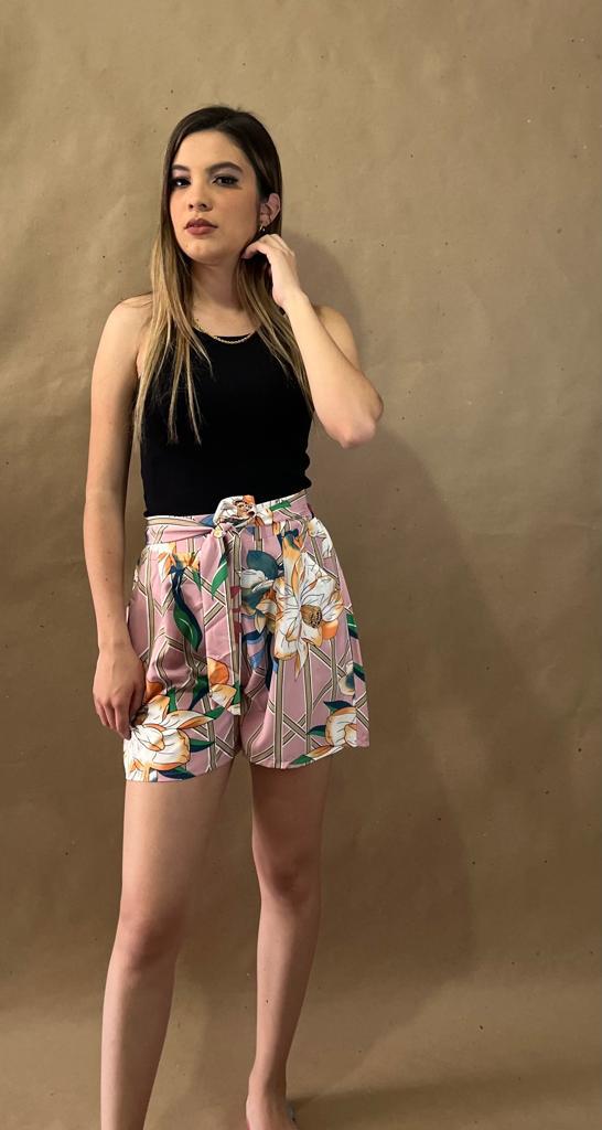 FLOWERS PINK SHORTS