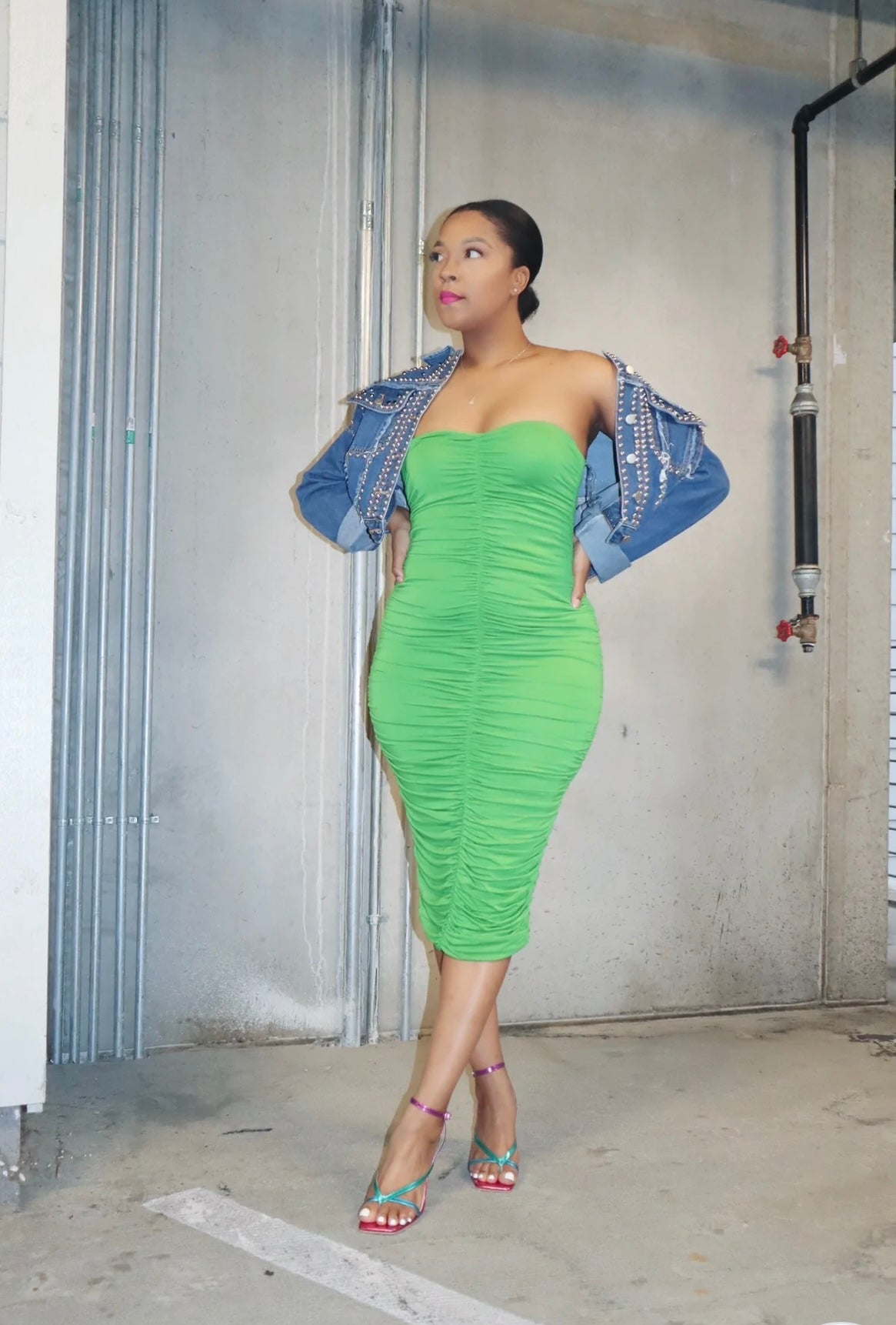 GREEN WORN DRESS⭐️