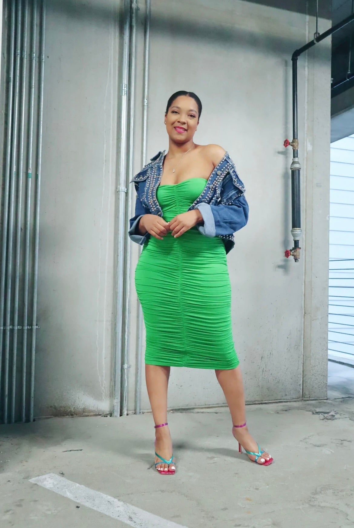 GREEN WORN DRESS⭐️