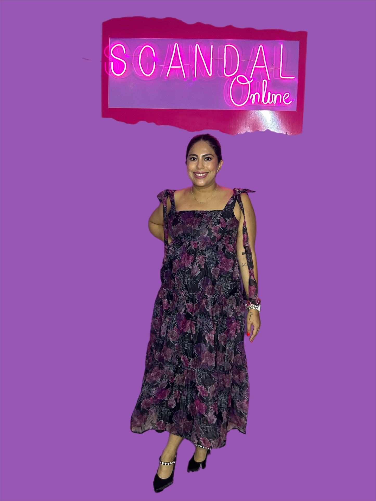 BLACK FLOWER DRESS