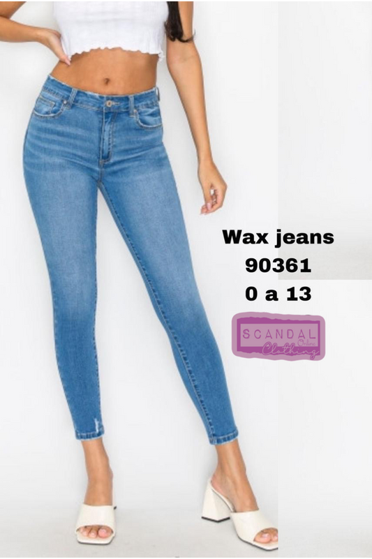 SKINNY WAX JEANS