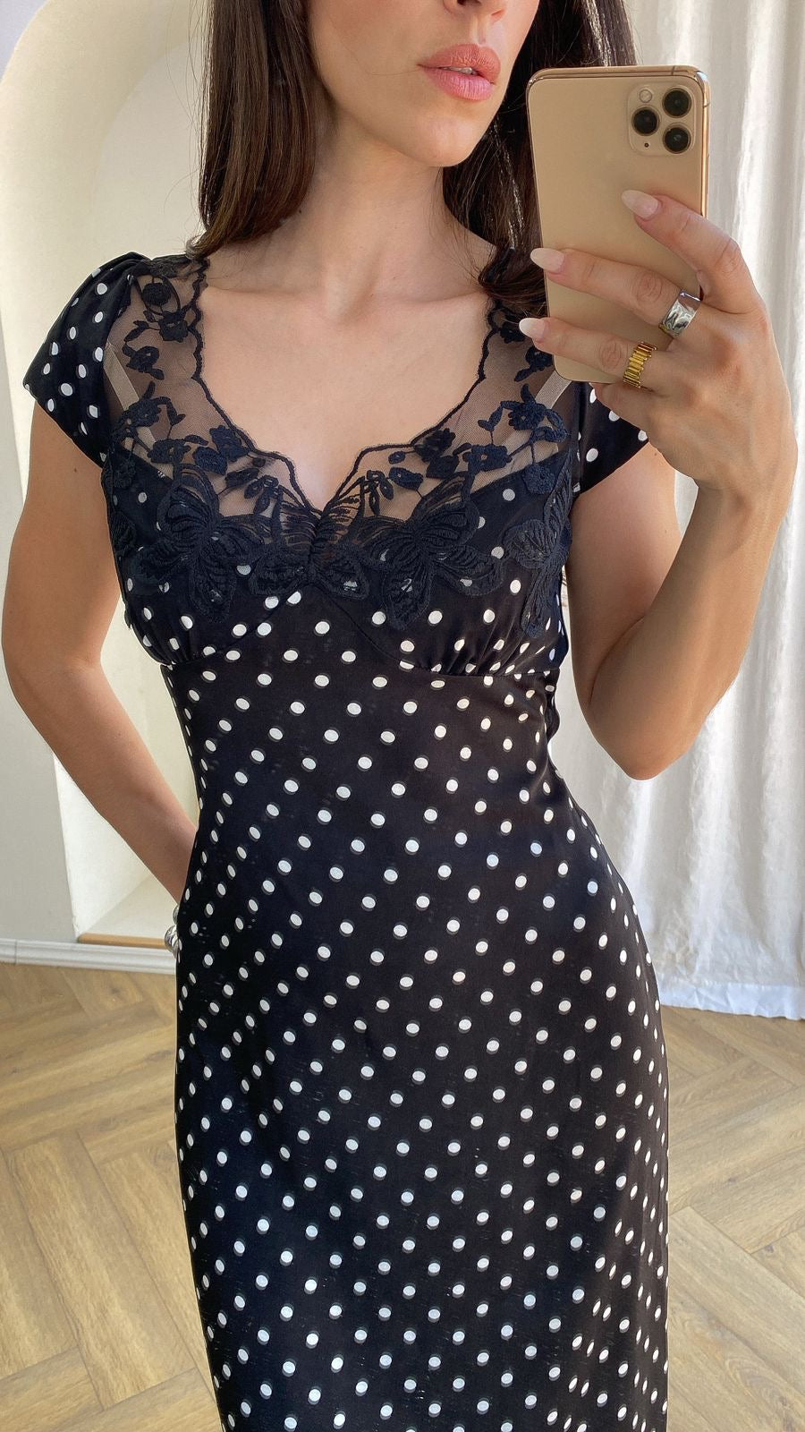 LACE DOTS DRESS