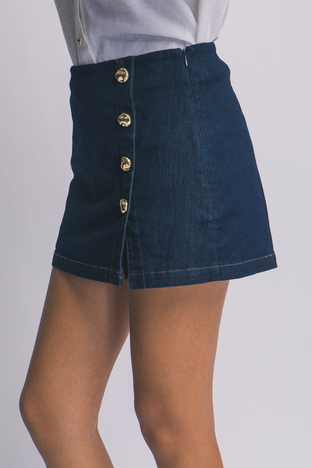 Golden Denim Skort