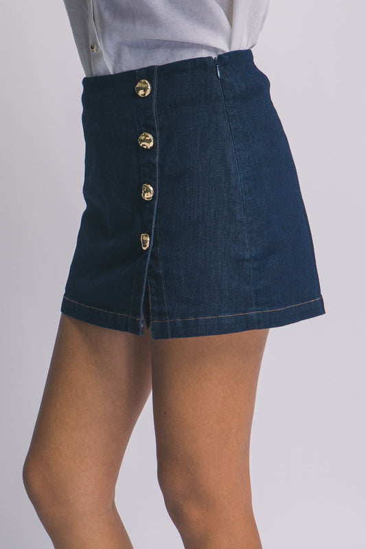 Golden Denim Skort