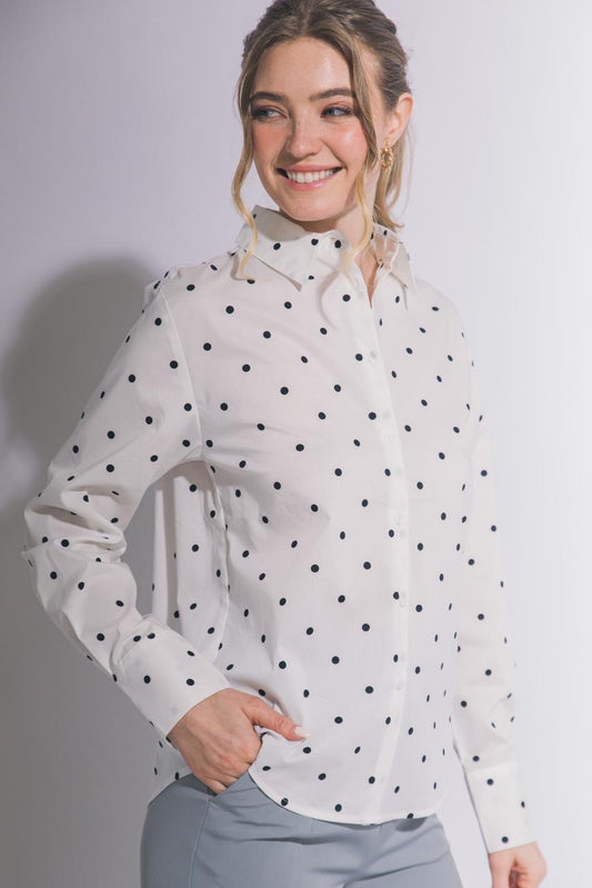 Camisa Polka Dot Parisienne Classic