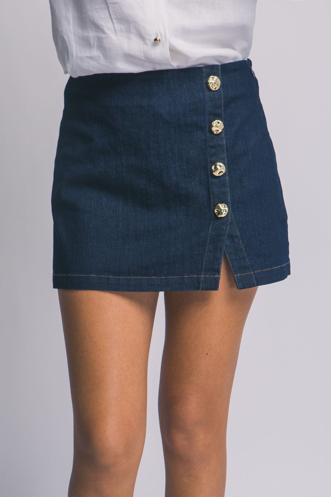 Golden Denim Skort