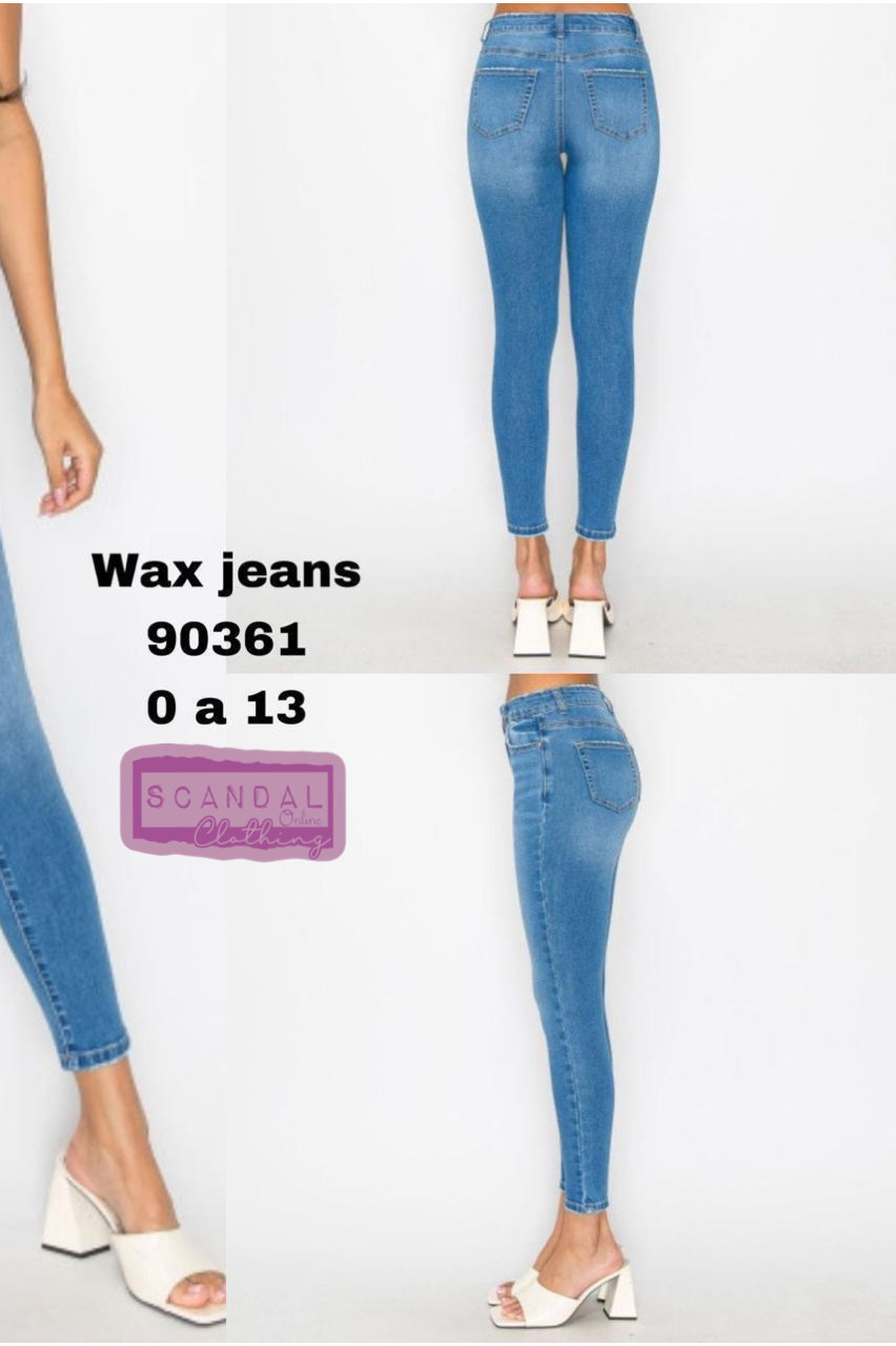 SKINNY WAX JEANS