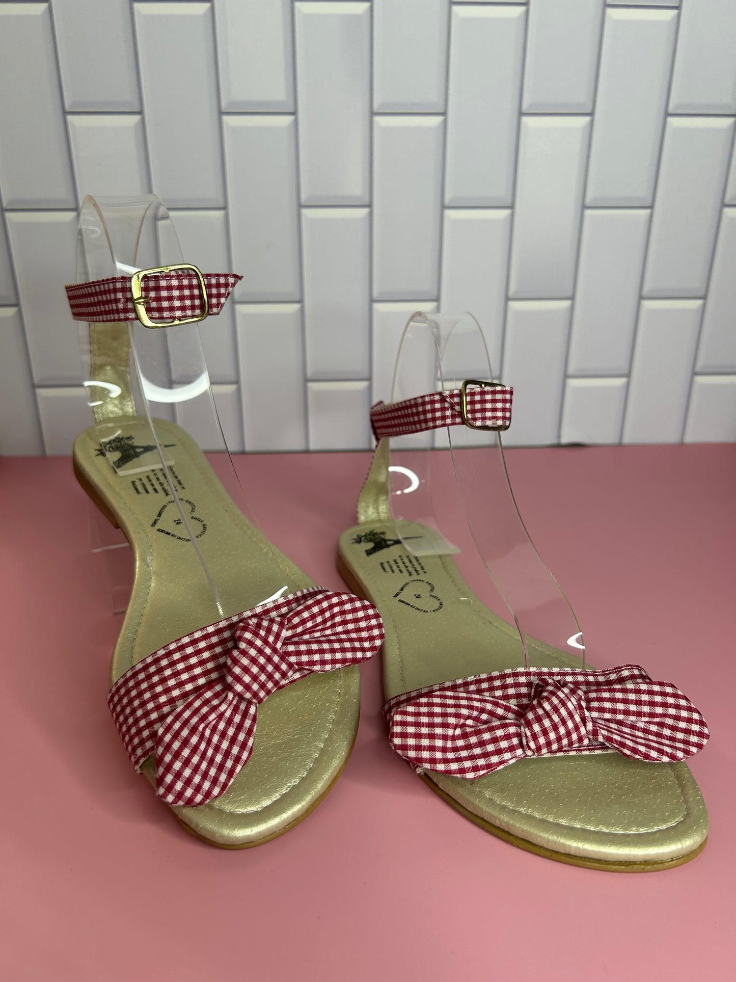 VICHY BOW SANDALS