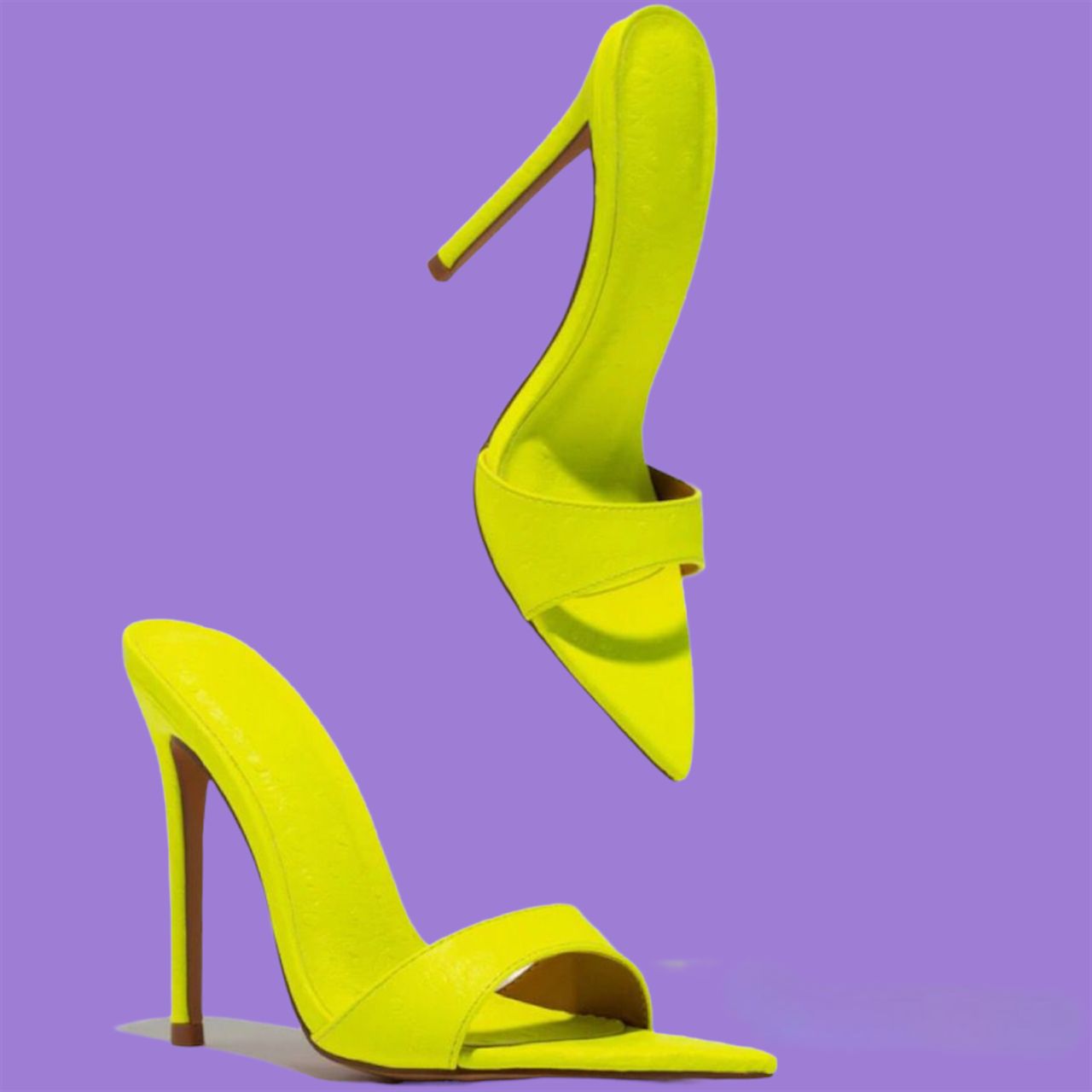 YELLOW FOSFO FOSFO HEELS