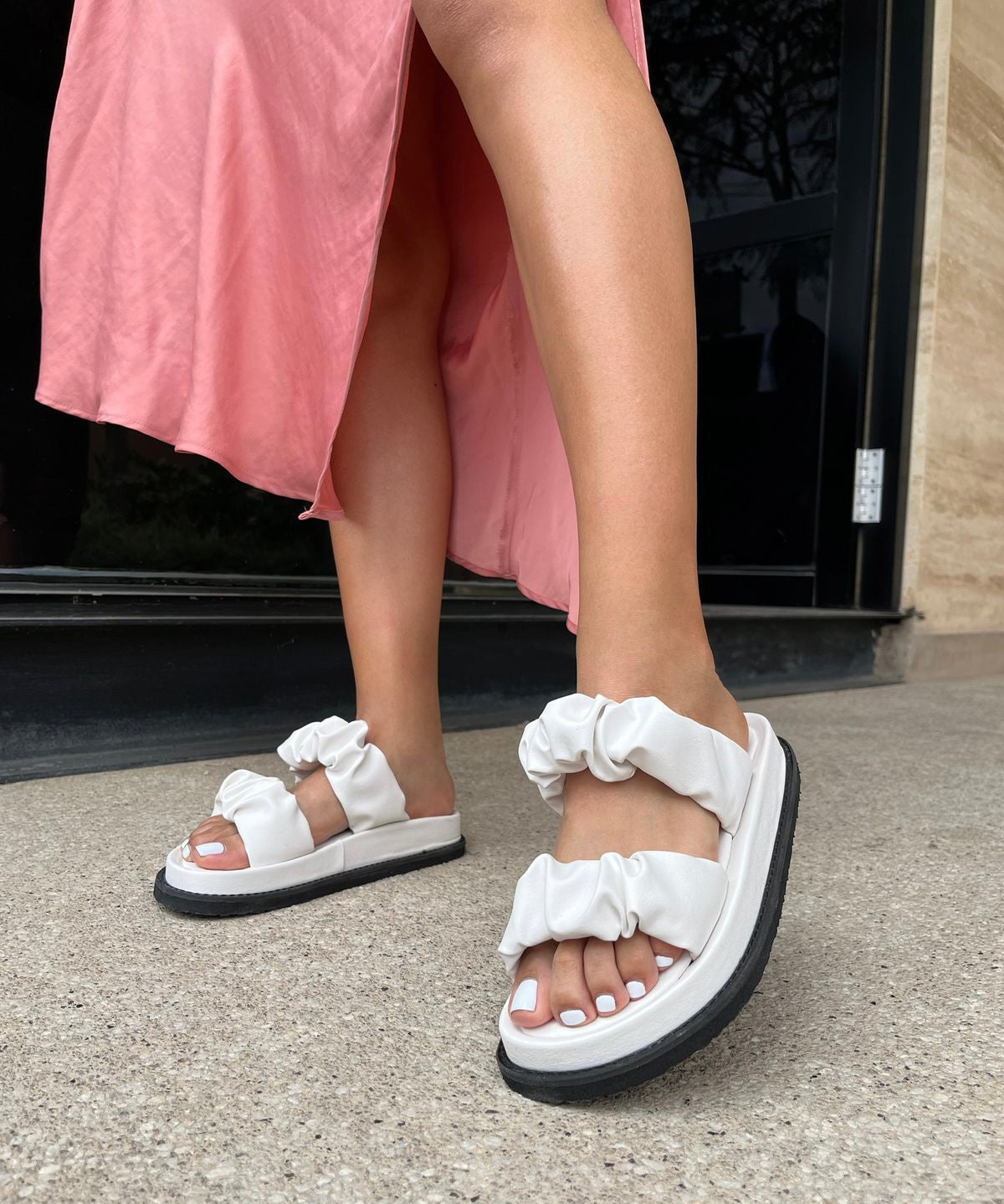 SCRUNCHIE SANDALS