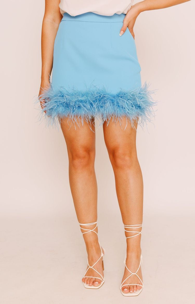 BLUE FEATHERS 🪶 SKIRT