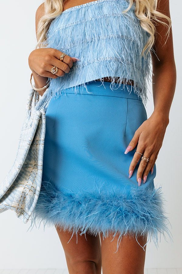 BLUE FEATHERS 🪶 SKIRT